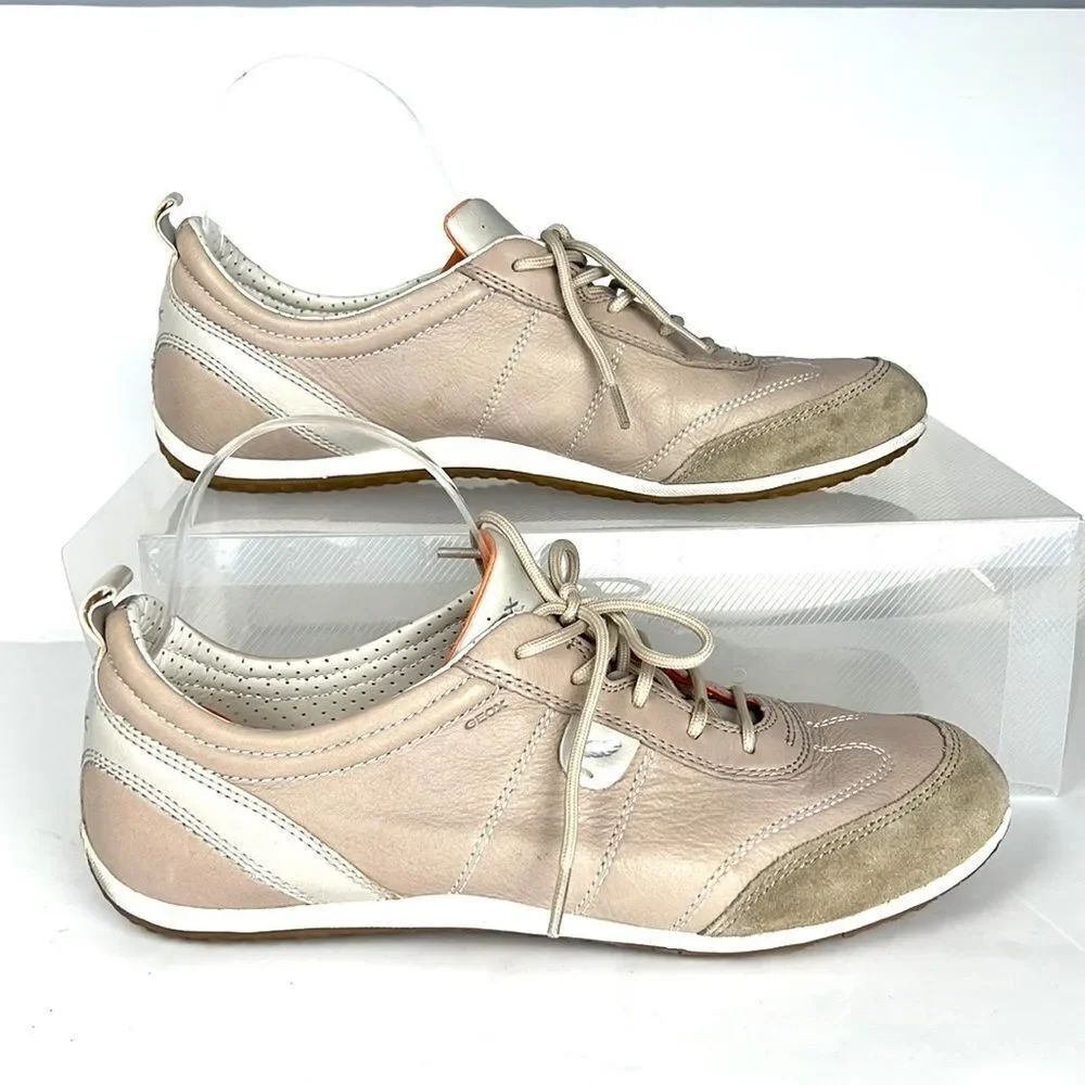 Geox Lightweight Comfort Beige Respira Sneaker Shoes Size EUR 39, US 9